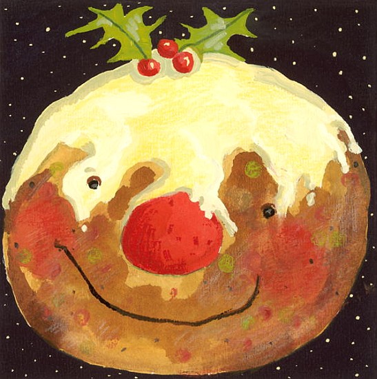 Christmas Pudding (gouache)  à David  Cooke