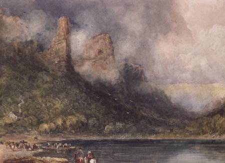 Travellers at Longstone on the Wye à David Cox