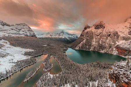 Golden Light over Opabin Lake