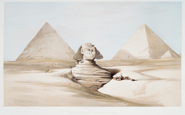 Giza , Sphinx à David Roberts