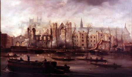 The Burning of the Houses of Parliament à David Roberts