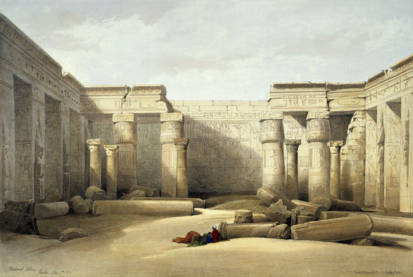 Madinat Habu, Temple of Ramses , Roberts à David Roberts