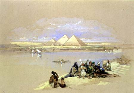 The Pyramids at Giza, near Cairo à David Roberts