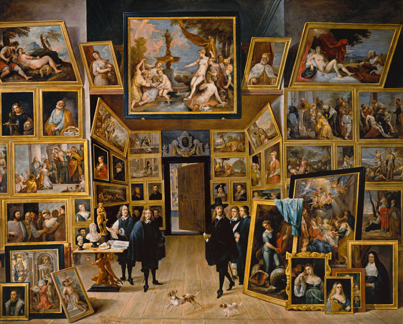 Le grand duc Leopold Guillaume dans sa galerie à Bruxelles à David Teniers
