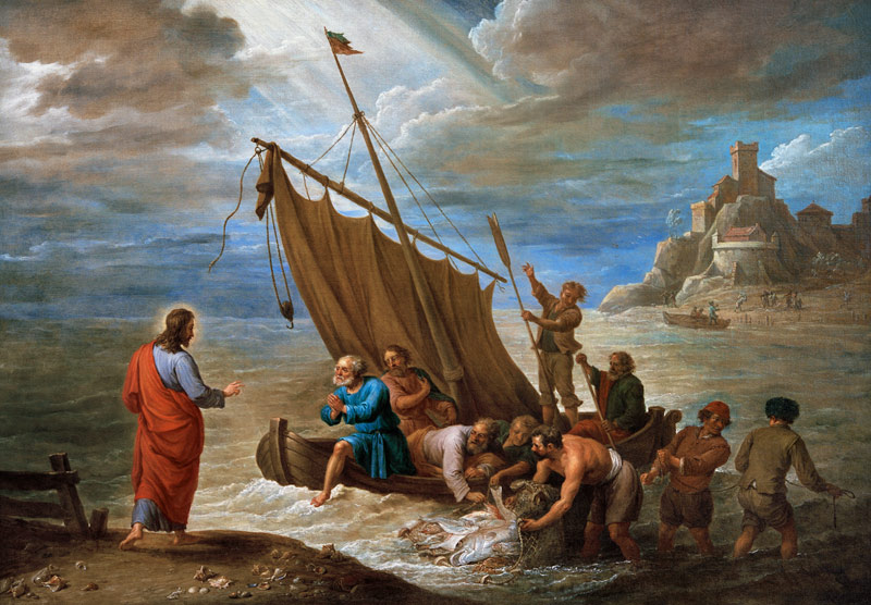 D.Teniers d.J., Der wunderbare Fischzug à David Teniers