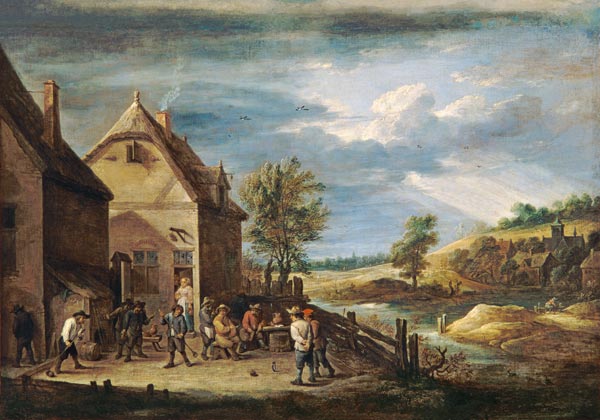 Peasants Playing Boules à David Teniers