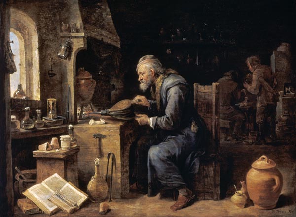 D.Teniers, An Alchemist, 1650s. à David Teniers