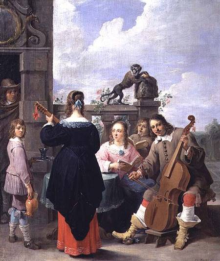 The Artist and his Family in Concert (panel) à David Teniers