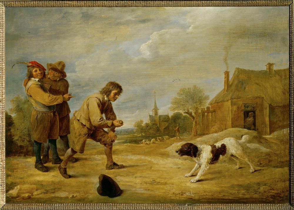Farmboy with dog à David Teniers