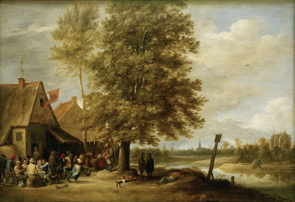 David Teniers d.J., Wirtshaus am Fluß à David Teniers