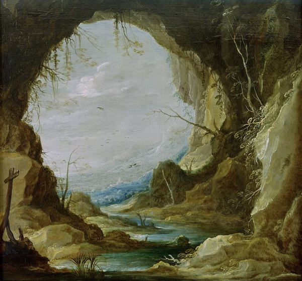 D.Teniers d.J., Blick aus einer Grotte à David Teniers