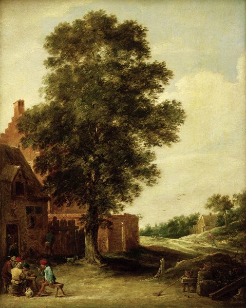 D.Teniers d.J., Wirtshaus unter Linde à David Teniers