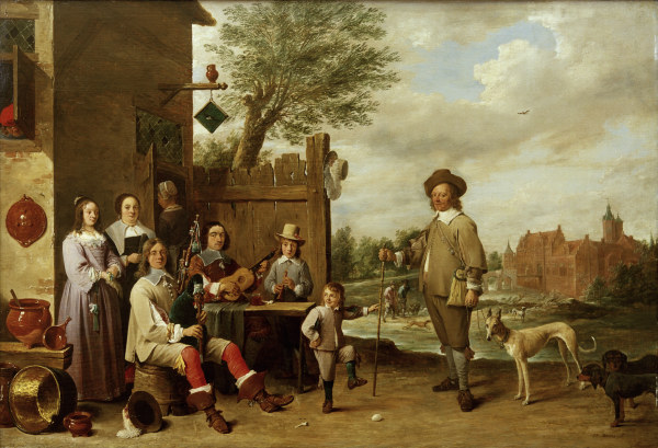 D.Teniers, Lanschaft mit Familie à David Teniers