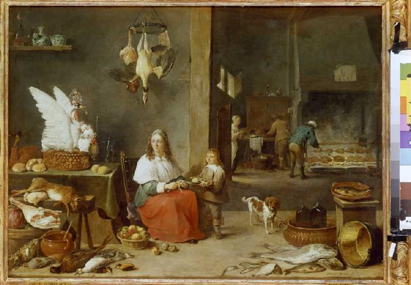 Intérieur de cuisine. à David Teniers
