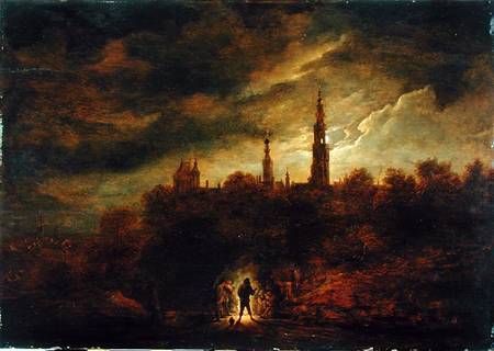 Moonlight Landscape à David Teniers