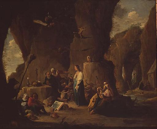 Die Versuchung des Heiligen Antonius in der Felsengrotte à David Teniers
