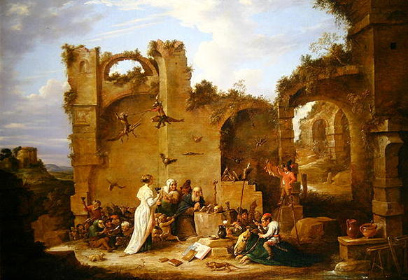 The Temptation of St. Anthony (oil on canvas) à David le Jeune Teniers