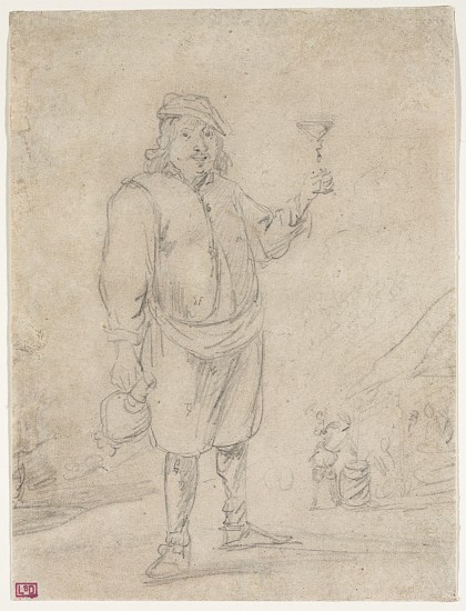Peasant Raising a Glass of Wine à David le Jeune Teniers