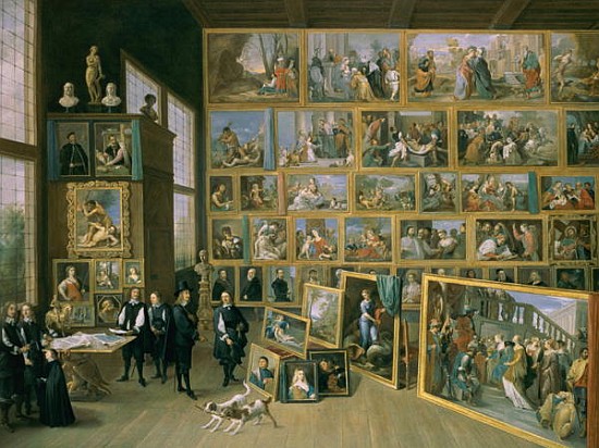 The Archduke Leopold Wilhelm (1614-62) in his Picture Gallery in Brussels, 1651 (see also 738) à David le Jeune Teniers