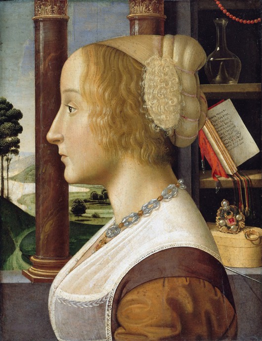Profile Portrait of a Young Woman à Davide Ghirlandaio