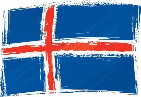 Grunge Iceland flag à Dawid Krupa
