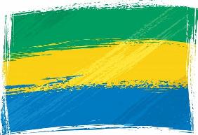 Grunge Gabon flag