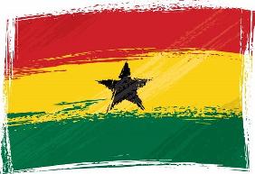 Grunge Ghana flag