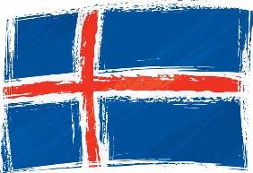 Grunge Iceland flag