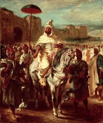 Abd Ar-Rahman (d.788) Sultan of Morocco (oil on canvas) à Delacroix