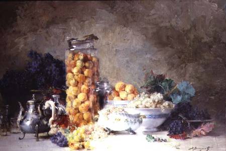 Still life of apricots and other fruit à Denis Pierre Bergeret