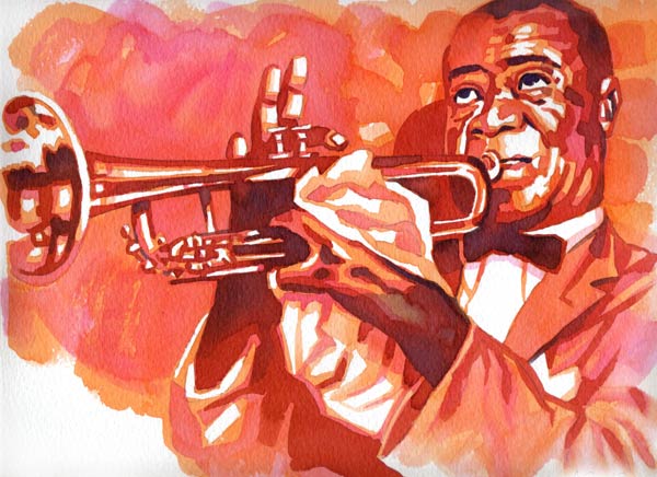 Louis Armstrong42 x 30 cm à Denis Truchi