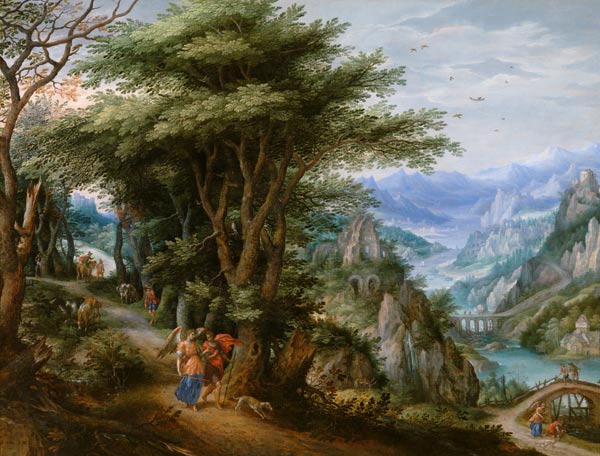Landscape with Tobias and the Angel à Denys van Alsloot