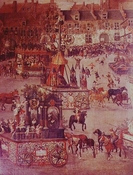 The Ommeganck in Brussels on 31st May 1615: detail of the Triumph of Isabella of Spain (1566-1633) 1 à Denys van Alsloot