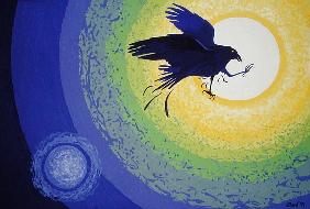 Crow, 1999 (gouache on paper) 