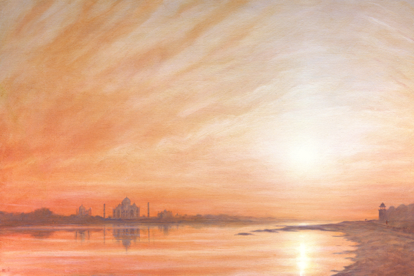 Taj Mahal at Sunset à Derek Hare