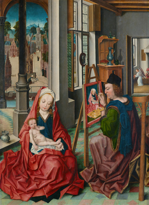 Der Evangelist Lukas malt die Muttergottes à Derick Baegert