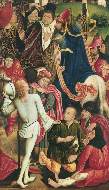 Knights and Soldiers playing Dice for Christ's Robe à Derick Baegert