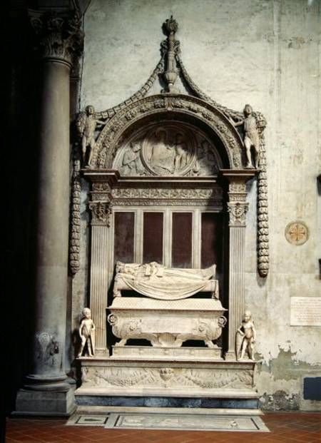 Tomb of Carlo Marsuppini (d.1453) à Desiderio  da Settignano