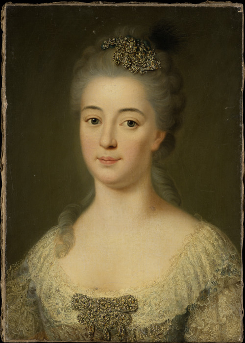 Portrait of Marie Friederike Caroline von Geispigheim à Maître allemand (de Hesse ?) vers 1750