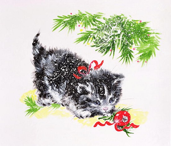 Christmas Kitten  à Diane  Matthes