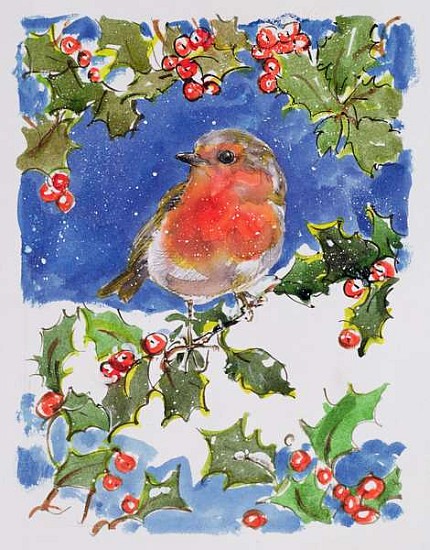 Christmas Robin, 1996 (w/c)  à Diane  Matthes