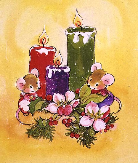 Mice with Candles  à Diane  Matthes