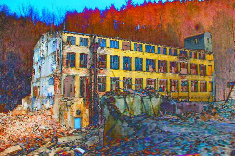 Verfallene Fabrik im Erzgebirge II à Christophe Didillon
