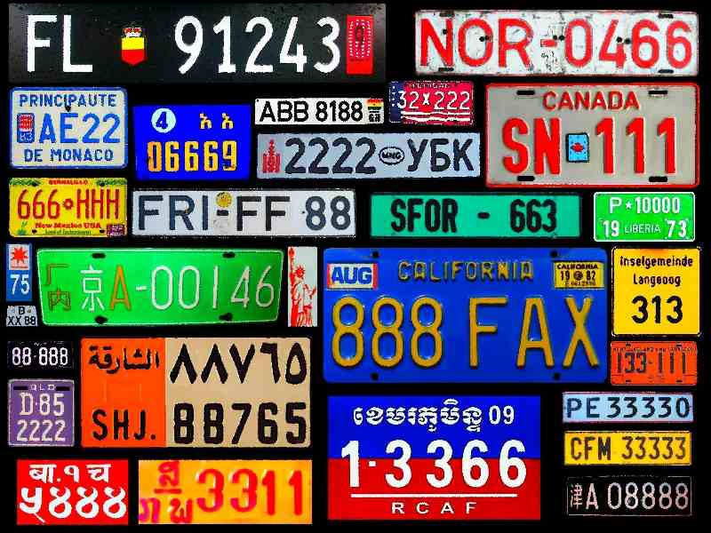 Autokennzeichen aus aller Welt à Christophe Didillon