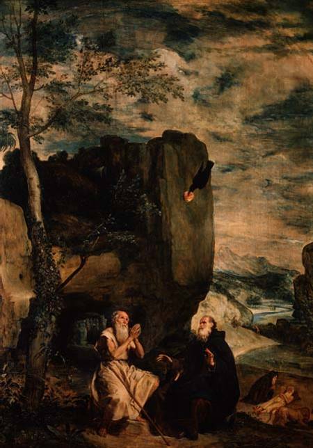 St. Anthony the Abbot and St. Paul the First Hermit à Diego Rodriguez de Silva y Velásquez