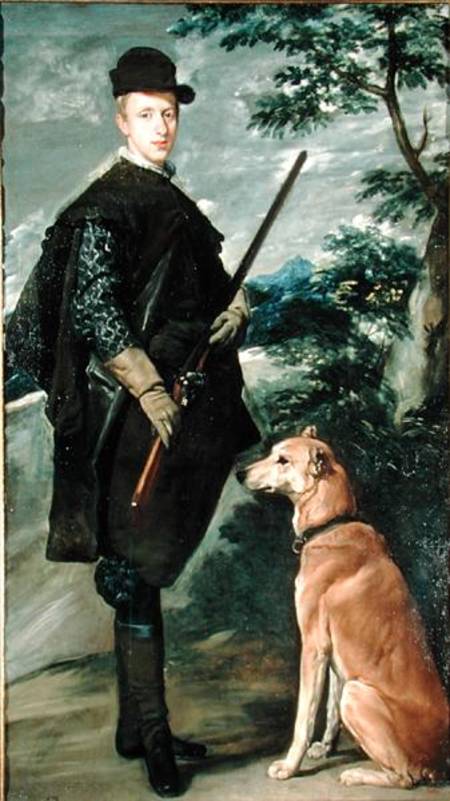 Portrait of Cardinal Infante Ferdinand (1609-41) of Austria with Gun and Dog à Diego Rodriguez de Silva y Velásquez