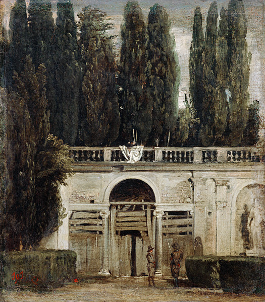 Garten der Villa Medici in Rom à Diego Velázquez
