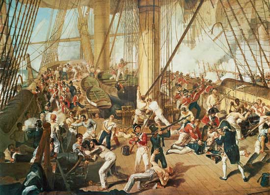 The Battle of Trafalgar 21 October 1805 à Denis Dighton