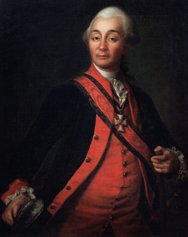Portrait of Field Marshal Generalissimo Prince Alexander Suvorov (1729–1800) à Dimitrij Grigorjewitsch Lewizkij