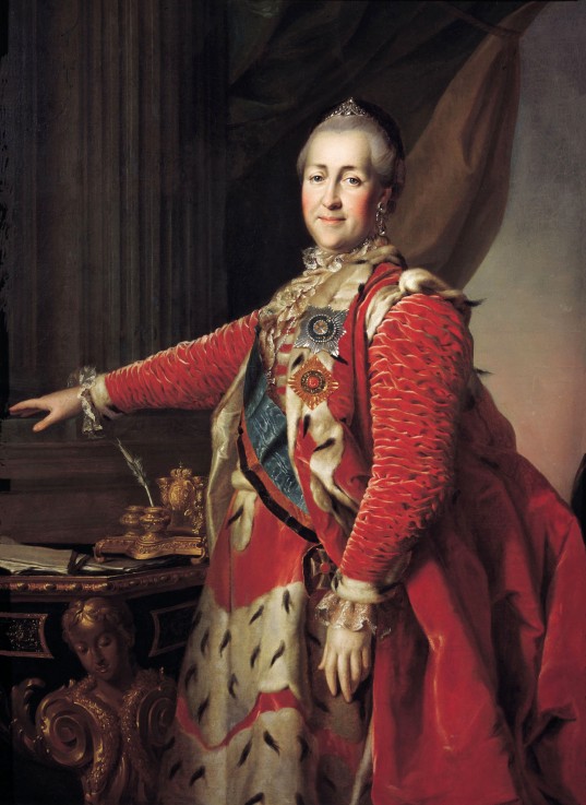 Portrait of Empress Catherine II (1729-1796) à Dimitrij Grigorjewitsch Lewizkij